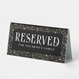 Night Sky Stars Black Wedding vorbehalten Tischaufsteller