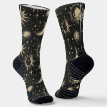 Night Sky Stars & Moon Chalk Zeichnend Muster
