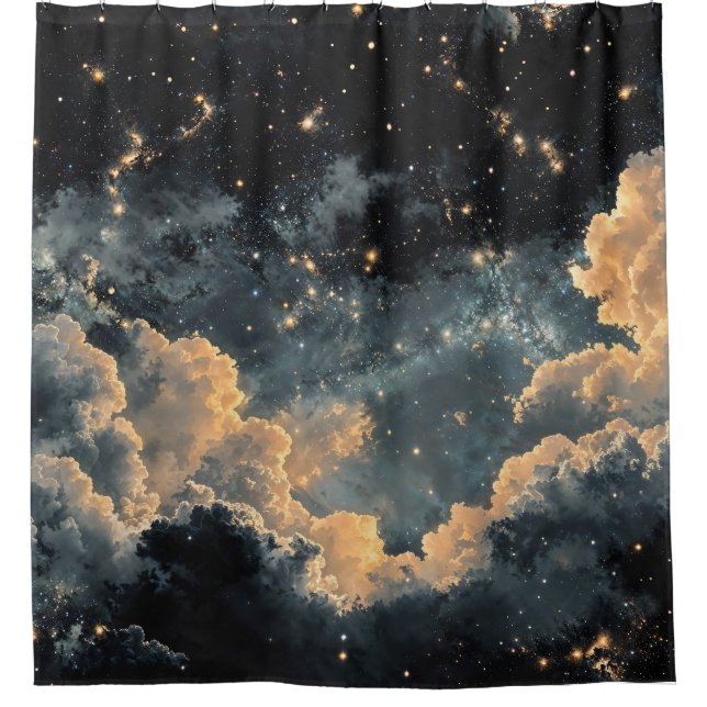 Night sky with stars duschvorhang (Vorderseite)