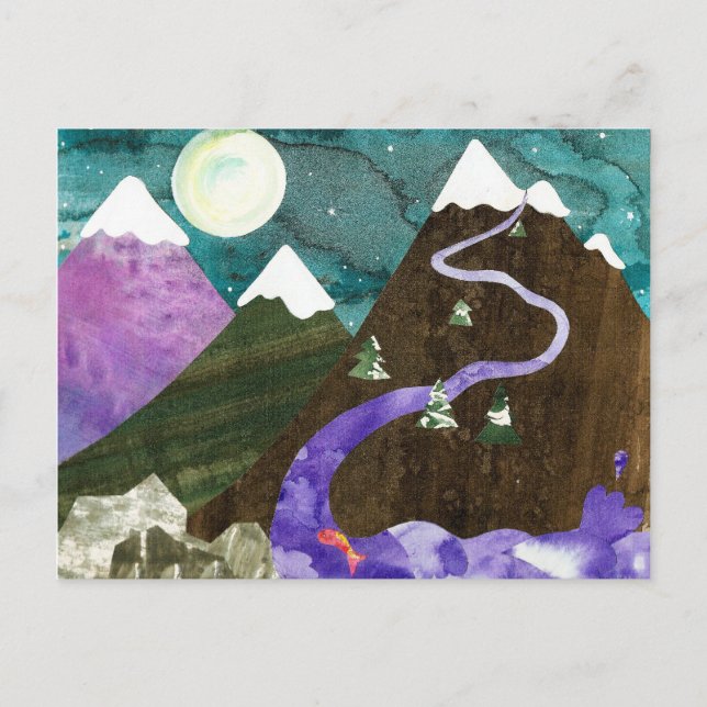 Night Songs Mountains Postkarte (Vorderseite)