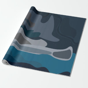 Night Stars Sky Clouds Geburtstag Geschenkpapier
