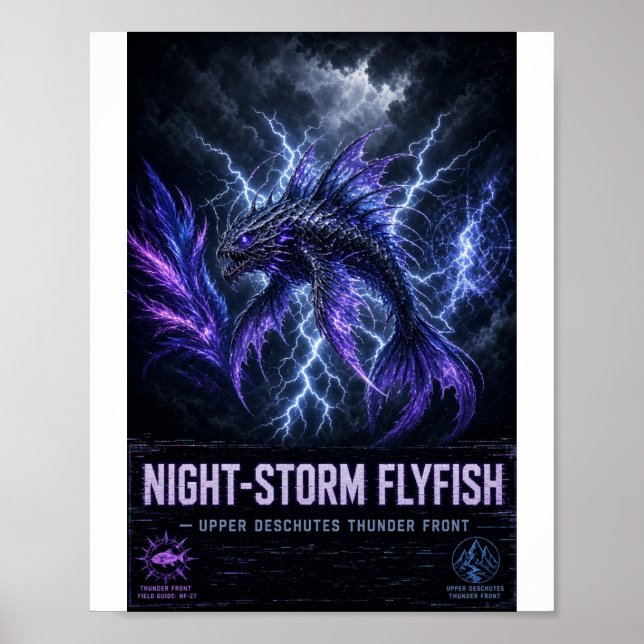 Night-Storm-Flyfishing-Poster Upper Deschutes Poster (Vorne)
