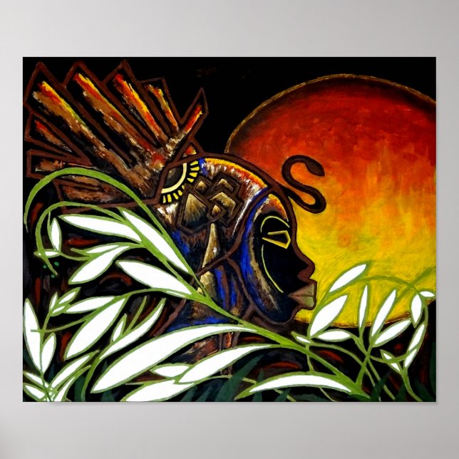 Night Sun Spirtual Melanin Goddess Poster (Vorne)