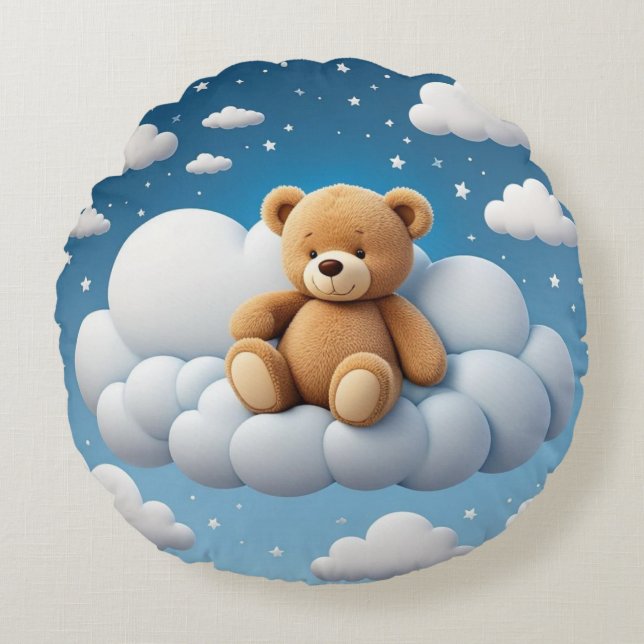 night time friend rundes kissen (Vorderseite)