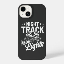 Night Track Neon Lights White Formula  iPhone 14 Hülle