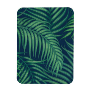 Night Tropical Palm Blätter Magnet