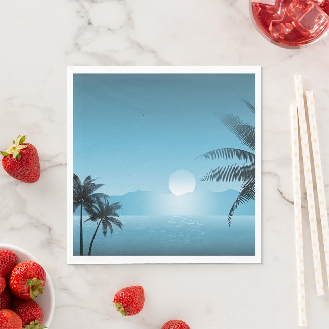 Night Tropical Scenic Serviette (Von Creator hochgeladen)