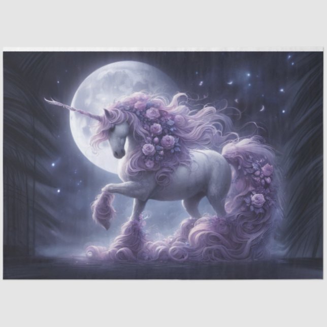 Night Unicorn Tissue Paper Seidenpapier (Vorderseite)