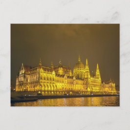 Night View, Hungarian Parliament, Budapest Hungary Postkarte