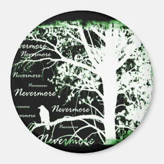Night Vision Nevermore Raven Silhouette Magnet