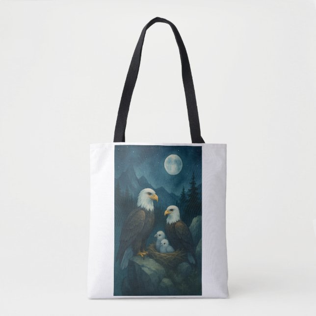 Night Watch - Adlerfamilie unter den Sternen Tasche (Vorderseite)