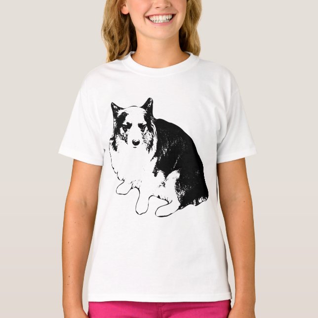Night Watch Corgi Lines T-Shirt (Vorderseite)