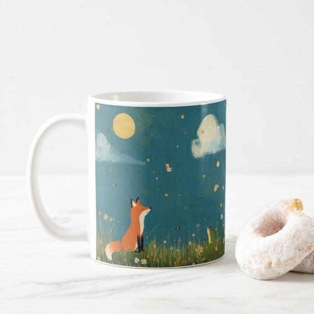 Night Whispers – Kind_Ones Dreamy Forest Mug Kaffeetasse (Mit Donut)