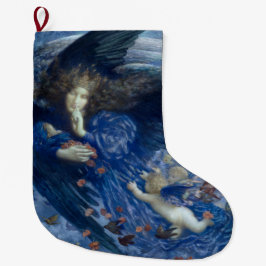 Night with her Train of Stars (Angel with Cherubs) Großer Weihnachtsstrumpf