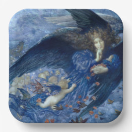 Night with her Train of Stars (Angel with Cherubs) Pappteller