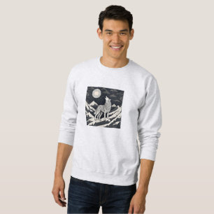 Night Wolf Howl - Mondlicht & Waldästhetik Sweatshirt