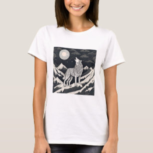Night Wolf Howl - Mondlicht & Waldästhetik T-Shirt