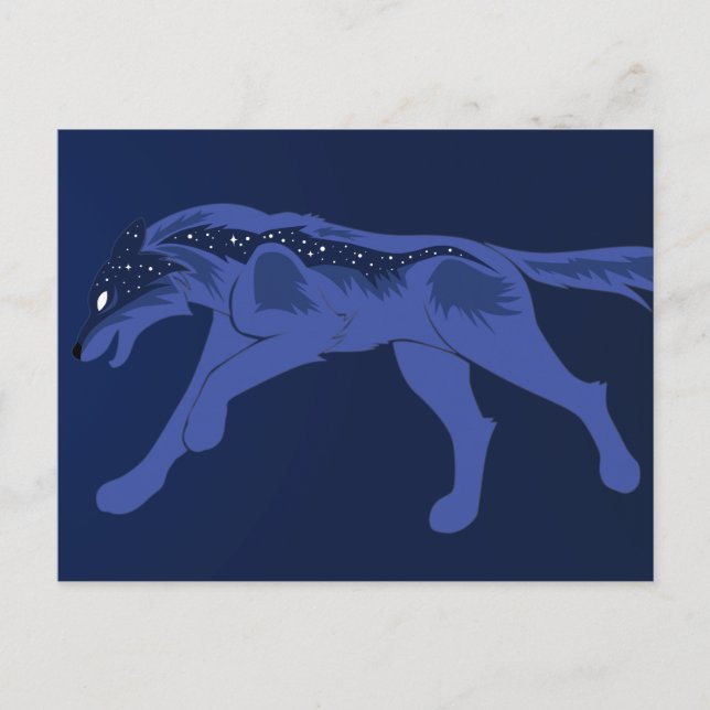 Night Wolf Postkarte (Vorderseite)