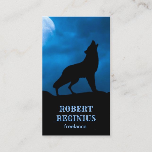 Night Wolf Visitenkarte (Vorderseite)