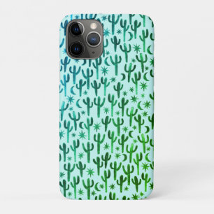Night Wüste Fun Cactus Pattern Green Watercolor Case-Mate iPhone Hülle
