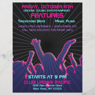 Nightclub-Dance-Rave-Vorlage Flyer