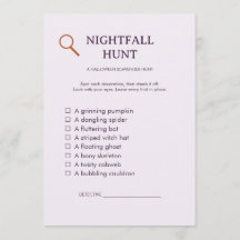 Nightfall Hunt Editierbare Halloween-Schatzjagd-Ka