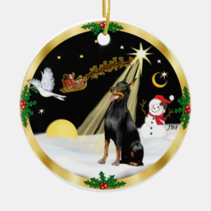 NightFlight - Doberman Pinscher Keramikornament