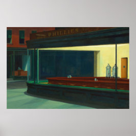 Nighthawa - Leere Mahlzeiten - Edward Hopper - Poster