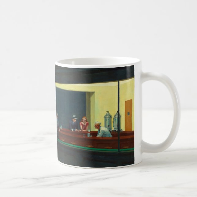 Nighthawake par Edmund Hopper Mug (Droite)