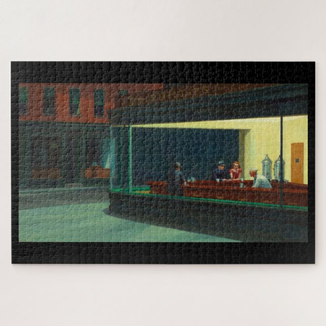 "Nighthawaks" von Edward Hopper Jigsaw Puzzle (Horizontal)