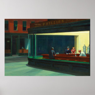 Nighthawawa von Edward Hopper Poster