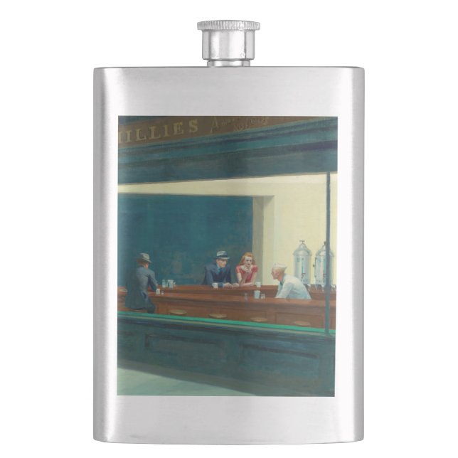 Nighthawks 1942 von Edward Hopper Flachmann (Vorderseite)