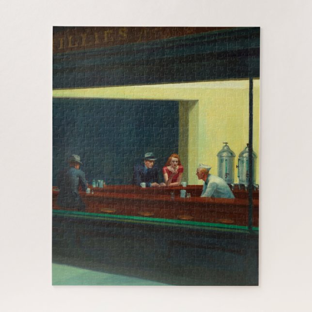 Nighthawks Gemälde von Edward Hopper (Vertikal)