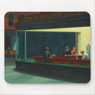Nighthawks-Gemälde von Edward Hopper Mousepad