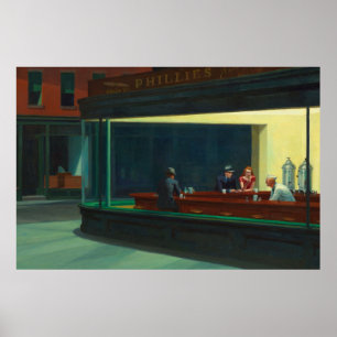 Nighthawks Gemälde von Edward Hopper Poster