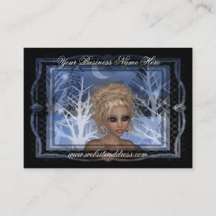 Nightime Winter-Elf-Fantasie-Visitenkarte Visitenkarte