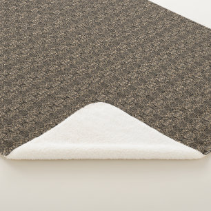 Nightingale Brown Abstrakte Acryl-Kunst Sherpadecke