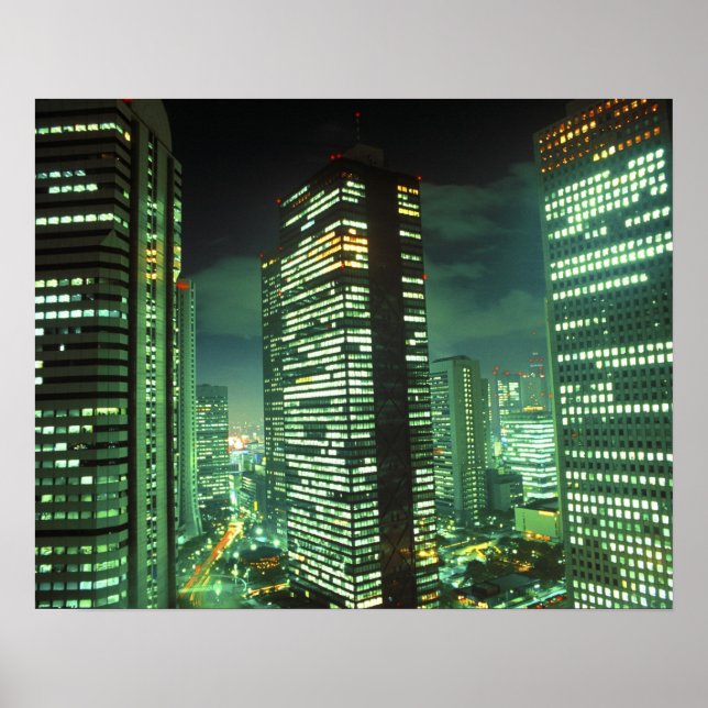 Nightscape, Shinjuku, Tokyo, Japan Poster (Vorne)