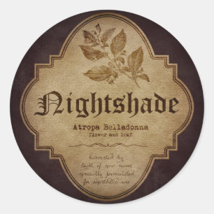 Nightshade Apothecary Runder Aufkleber