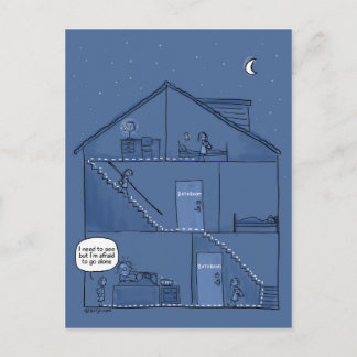 Nighttime Parenting Postcard Postkarte
