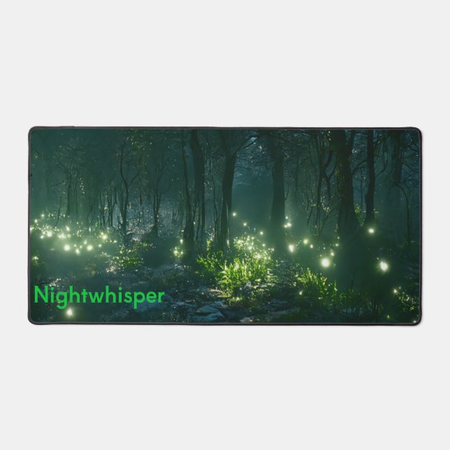 Nightwhisper: Firefly Forest Glow Schreibtischunterlage (Vorderseite)