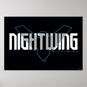 Nightwing Hi-Tech Namensgrafik Poster