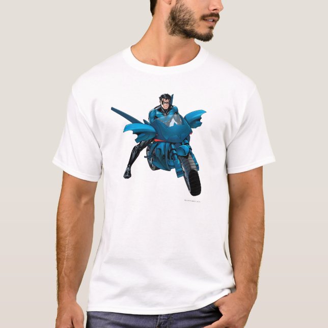 Nightwing on bike T-Shirt (Vorderseite)