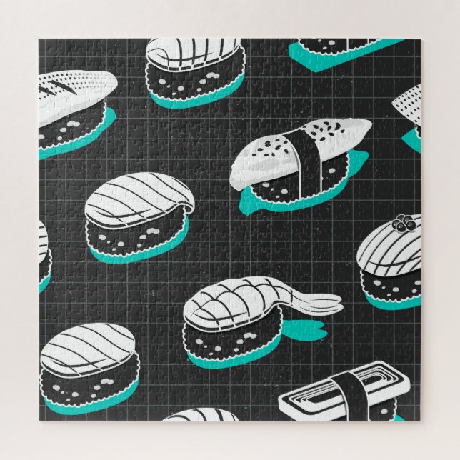 Nigiri Sushi Vintag Sketch Pattern (Vertikal)