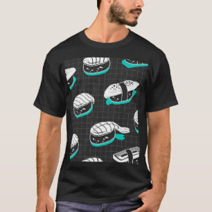 Nigiri Sushi Vintage-Skizzenmuster T-Shirt