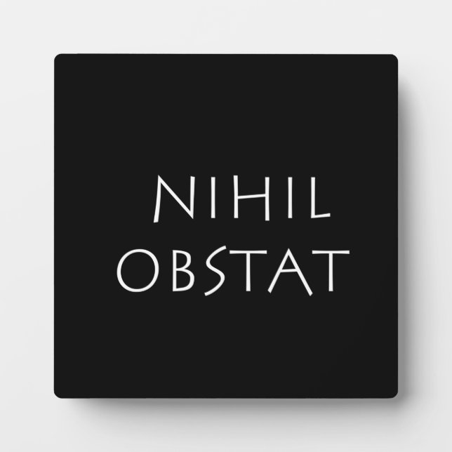 Nihil obstat fotoplatte (Vorderseite)