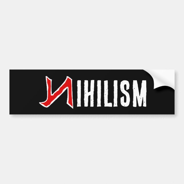 Nihilismus-Autoaufkleber Autoaufkleber (Vorne)