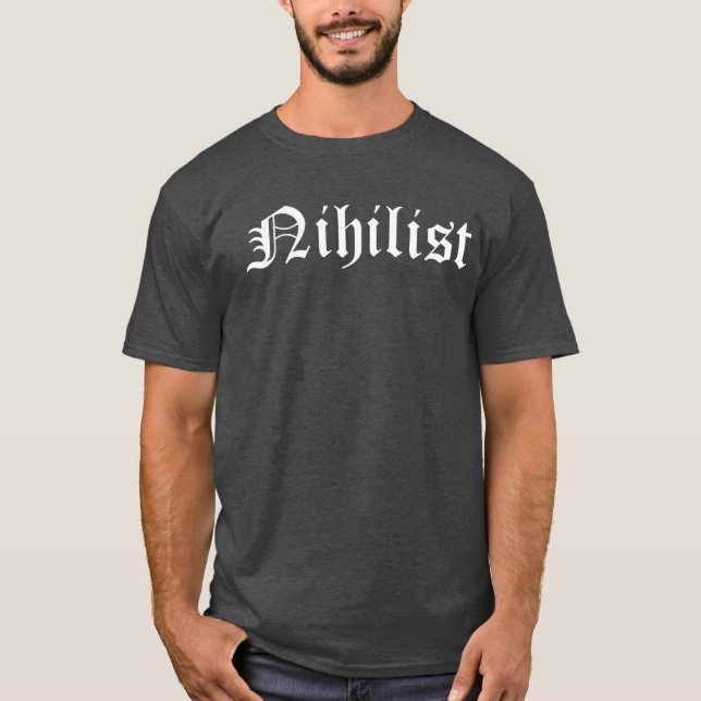 Nihilist gothic logo design T-Shirt (Devant)
