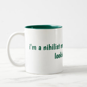 nihilistischer Menschenfeind Menschheit dunkel zyn Zweifarbige Tasse