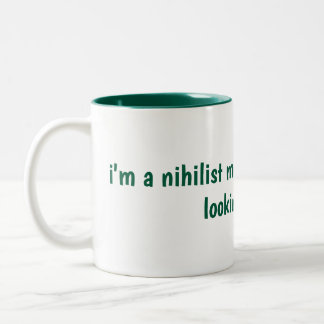 nihilistischer Menschenfeind Menschheit dunkel zyn Zweifarbige Tasse